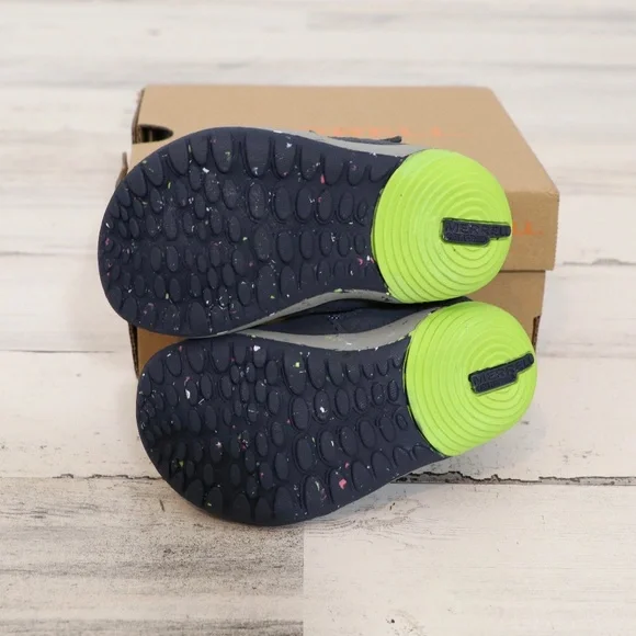 Merrell unisex child Bare Steps Ridge Hiking Boot, Navy/Green, 5 Toddler/Walker - Picture 7 of 9